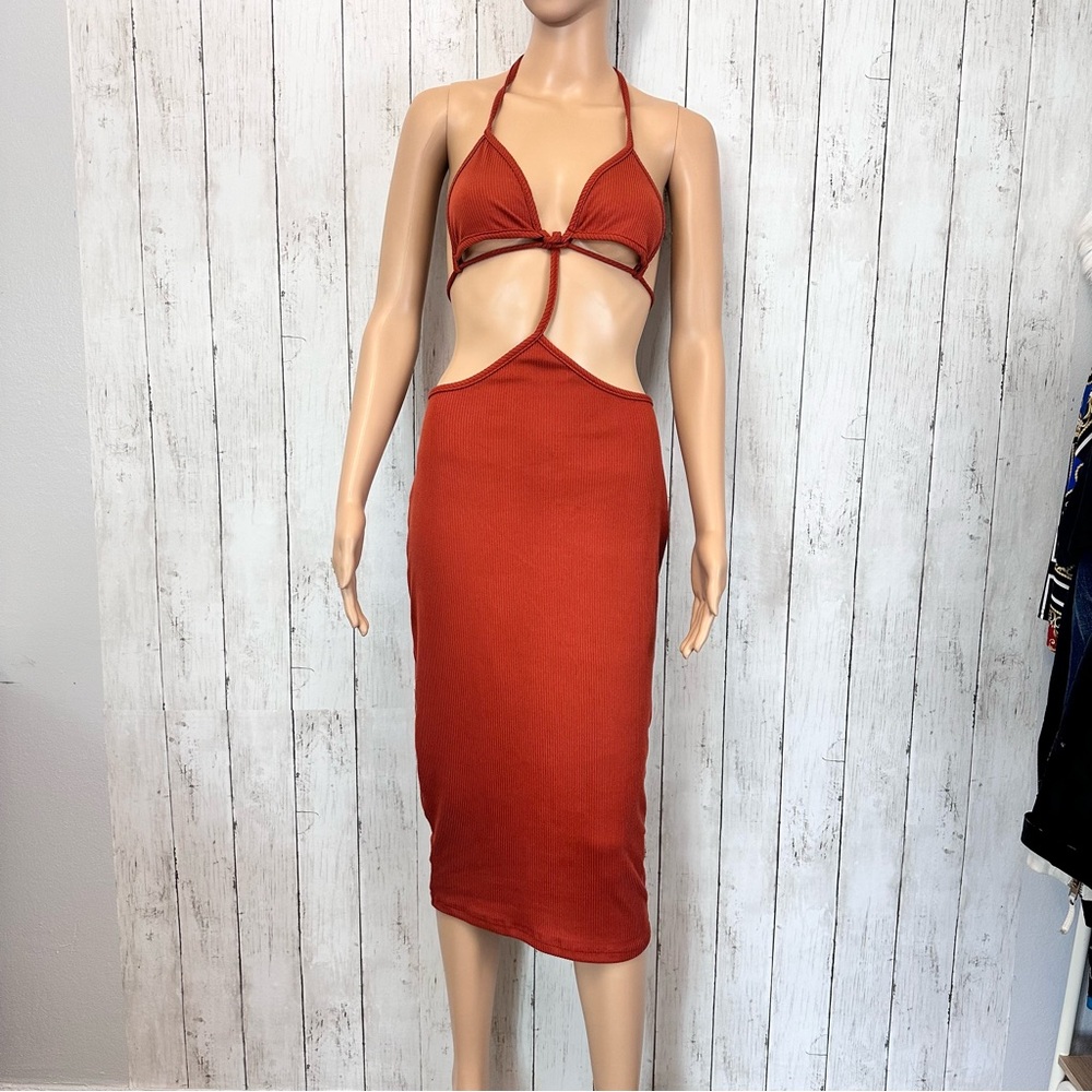 INC USA tropical cut out maxi dress 2 piece